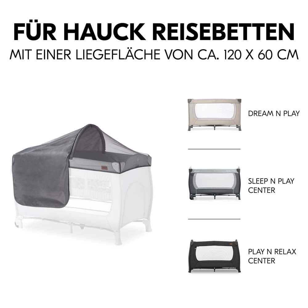 Сетка для детского манежа Hauck Travel Bed Canopy Grey, серая (59920-4) - фото 2