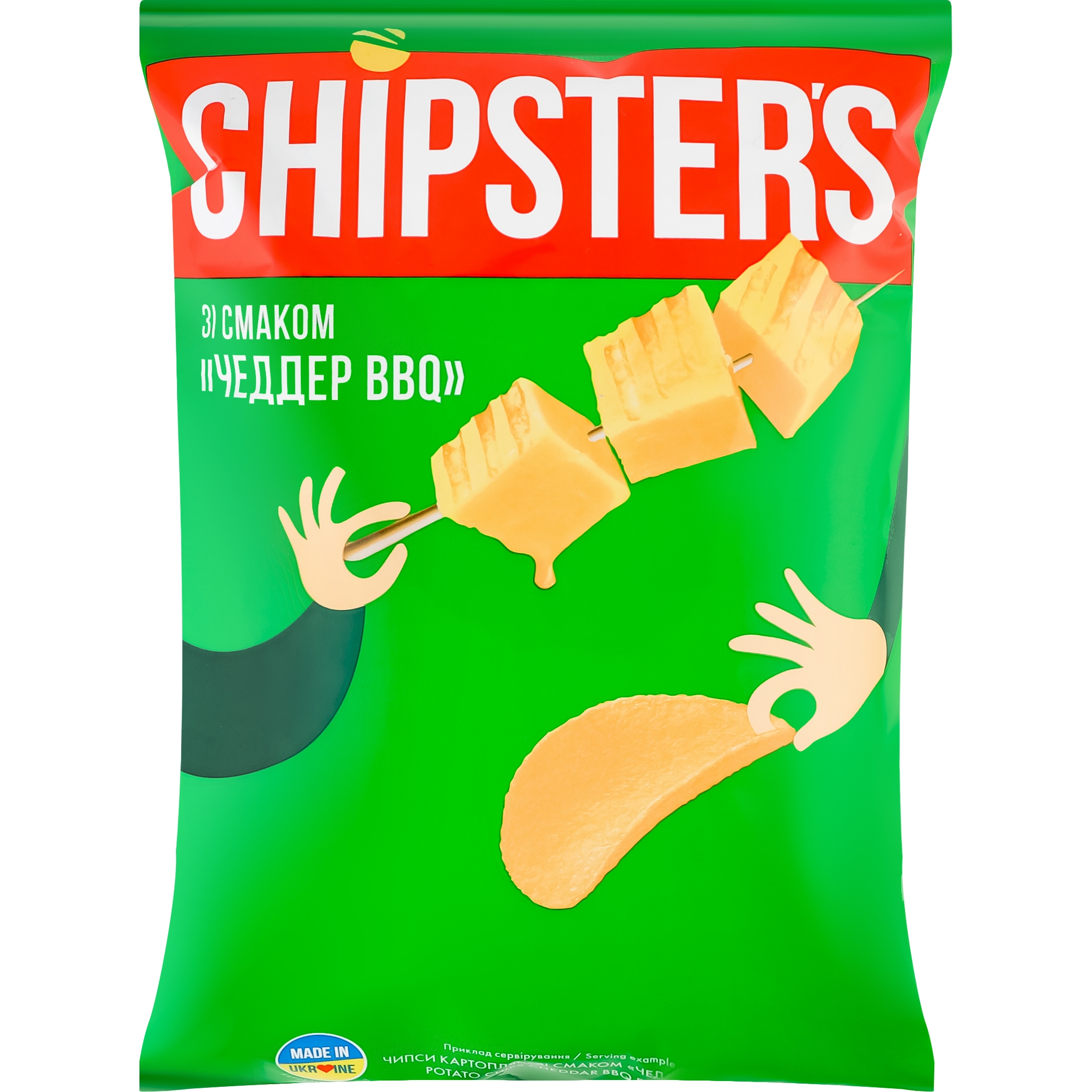 Чипсы картофельные Chipster's Чеддер BBQ 130 г - фото 1