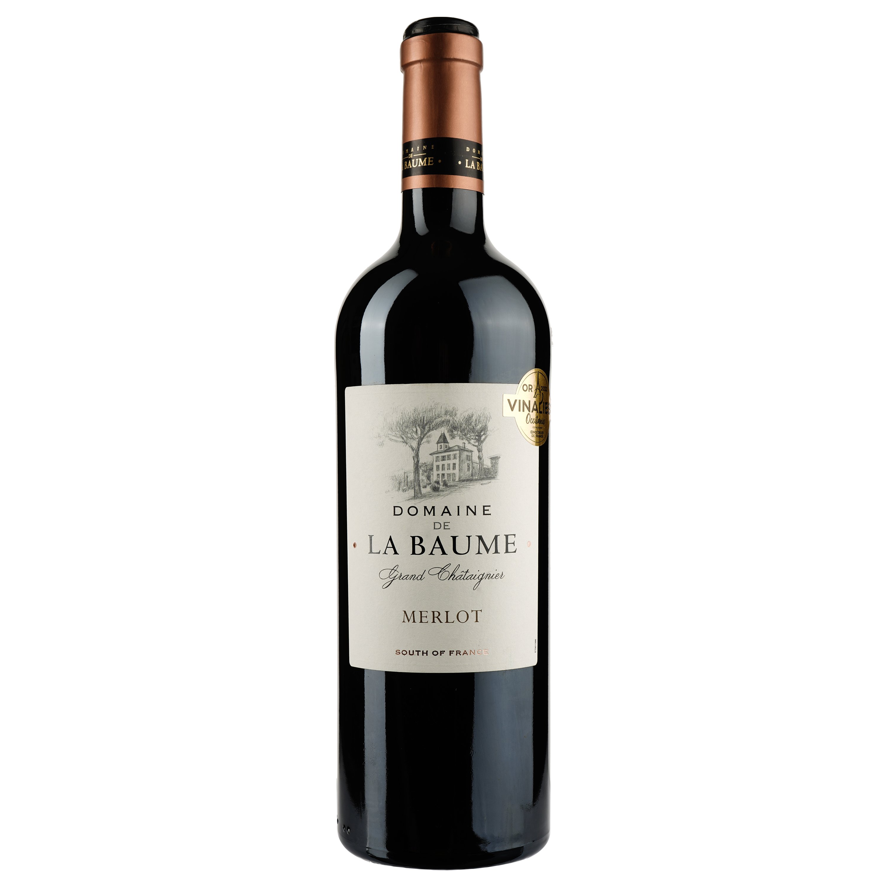 Вино Domaine La Baume Merlot червоне сухе, 0,75 л, 14% (674252) - фото 1