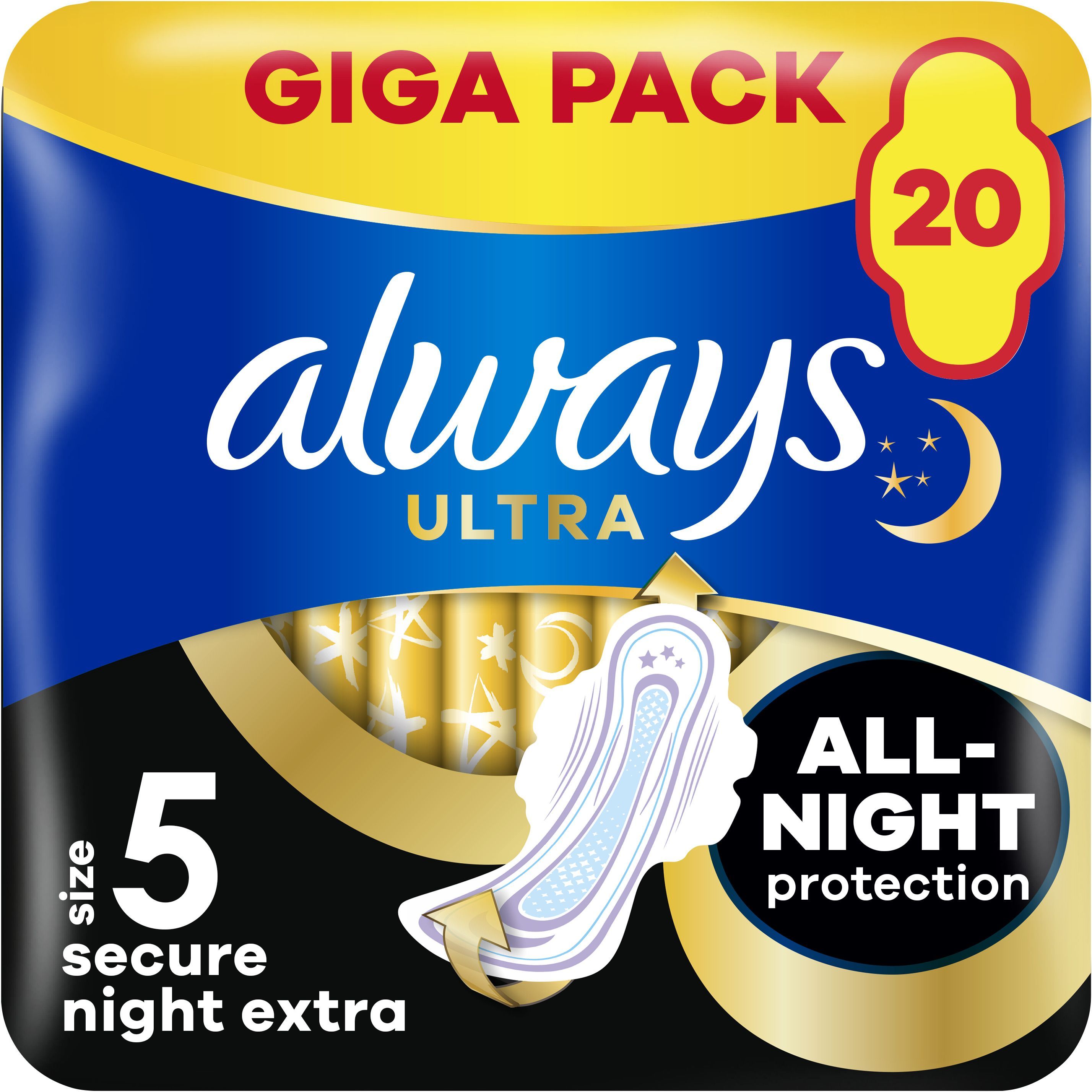 Гігієнічні прокладки Always Ultra Secure Night Extra (Розмір 5) 20 шт. - фото 1