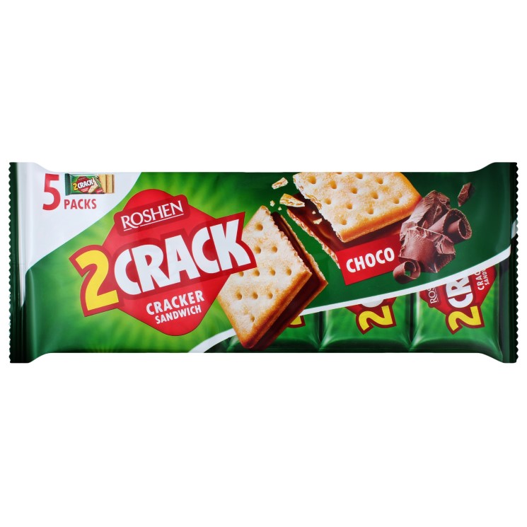 Крекер Roshen 2 Crack із шоколадною начинкою 235 г (837363) - фото 1