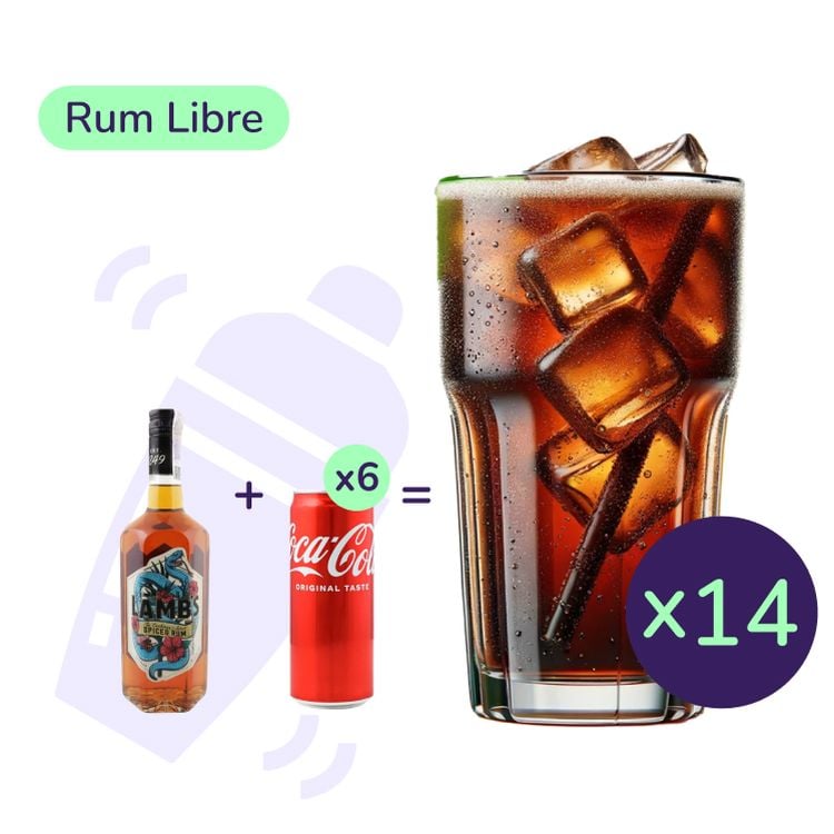 Коктейль Rum Libre (набір інгредієнтів) х14 на основі Lamb's Spiced - фото 1