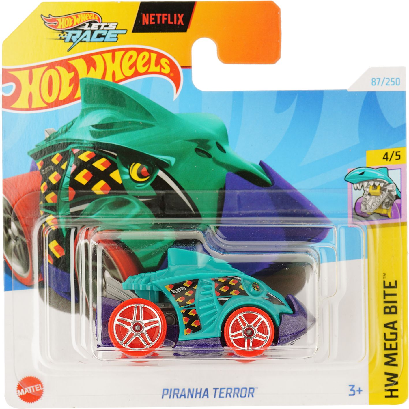 Базова машинка Hot Wheels HW Mega Bite Piranha Terror бірюзова (5785) - фото 1