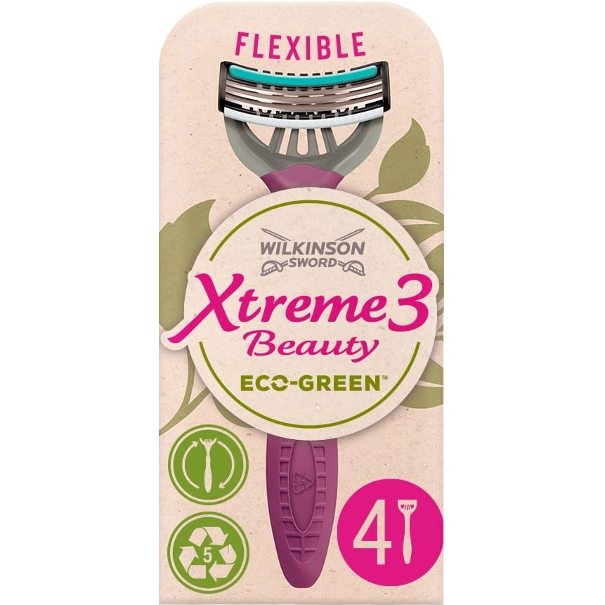 Фото - Станок / лезвие Wilkinson Sword Бритва одноразова  Xtreme 3 Beauty Eco Green, 4 шт. 