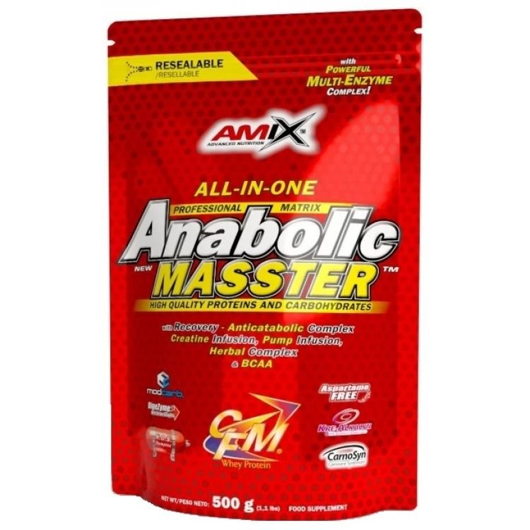 Высокобелковый гейнер Amix Anabolic Masster ваниль 500 г - фото 1