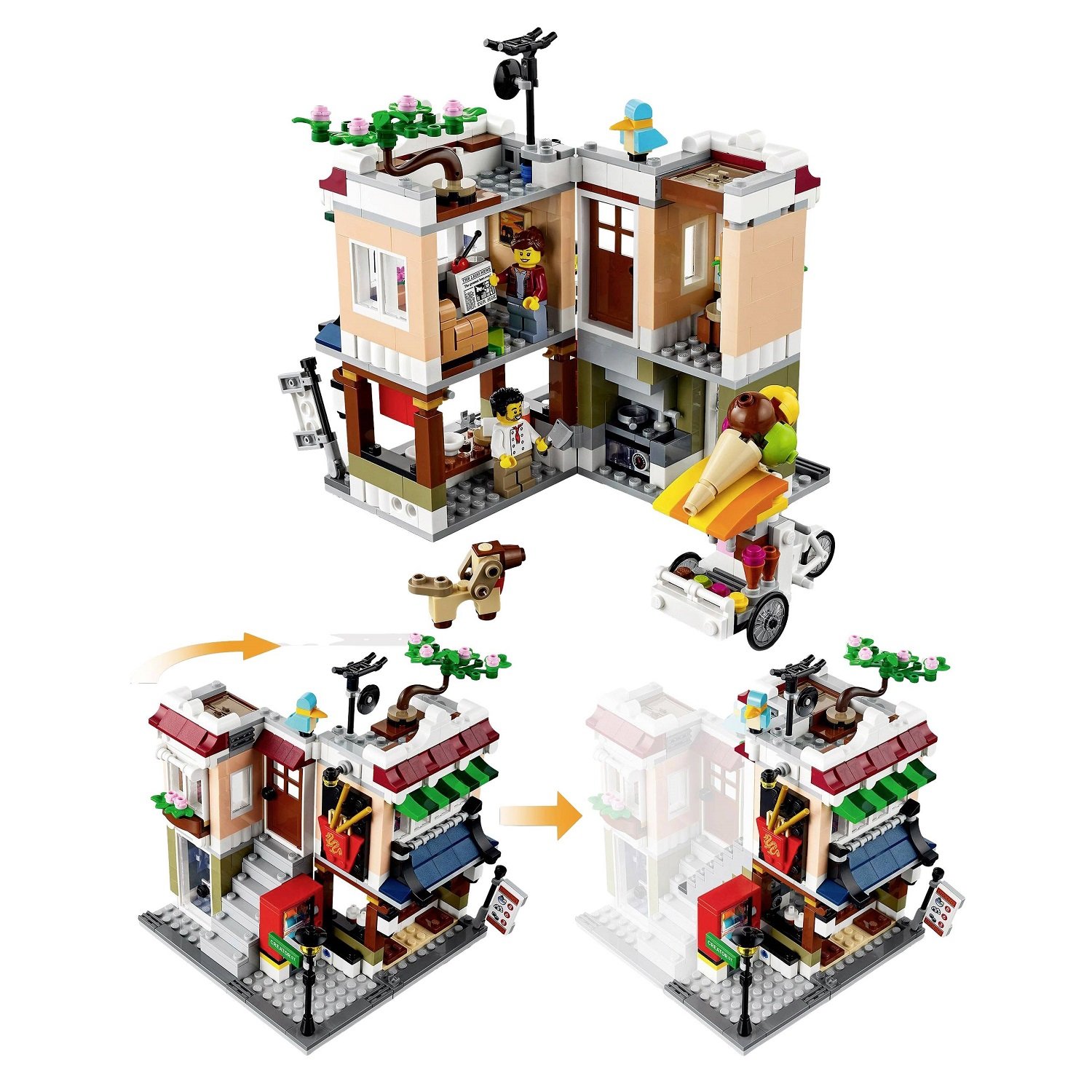 Конструктор LEGO Creator Магазин локшини в центрі міста, 569 деталь (31131) - фото 3