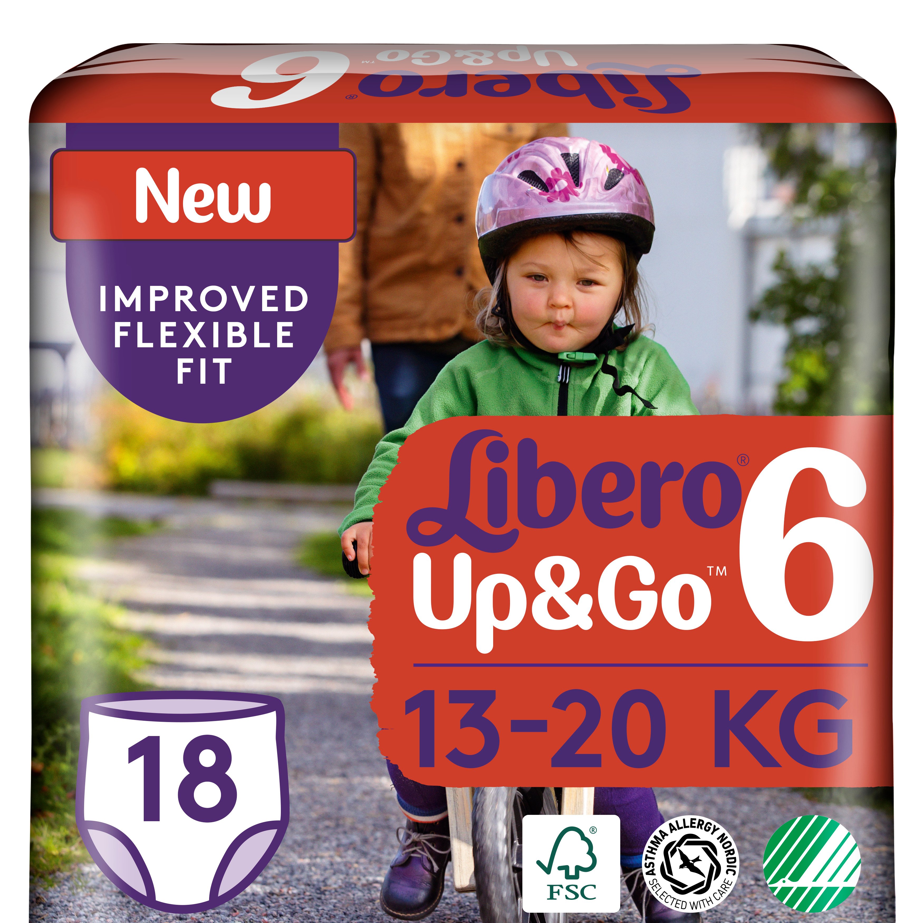 Підгузки-трусики Libero Up&Go 6 (13-20 кг), 18 шт. - фото 1