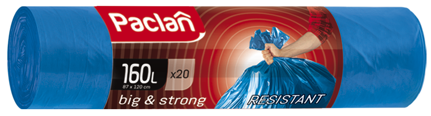 Пакети для сміття Paclan Big&Strong, 160 л, 20 шт. - фото 1