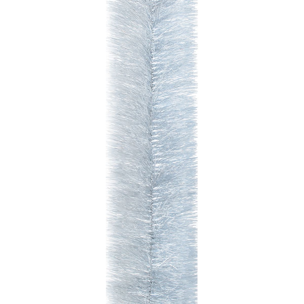 Мішура Novogod'ko 10 см 3 м срібло з білими кінчиками (980333) - фото 1
