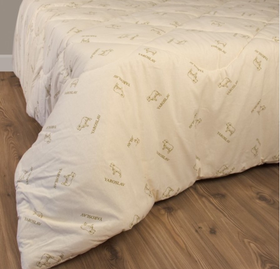 Одеяло стеганое Ярослав, шерсть мериноса, 205х170, бежевый (3067) - фото 1