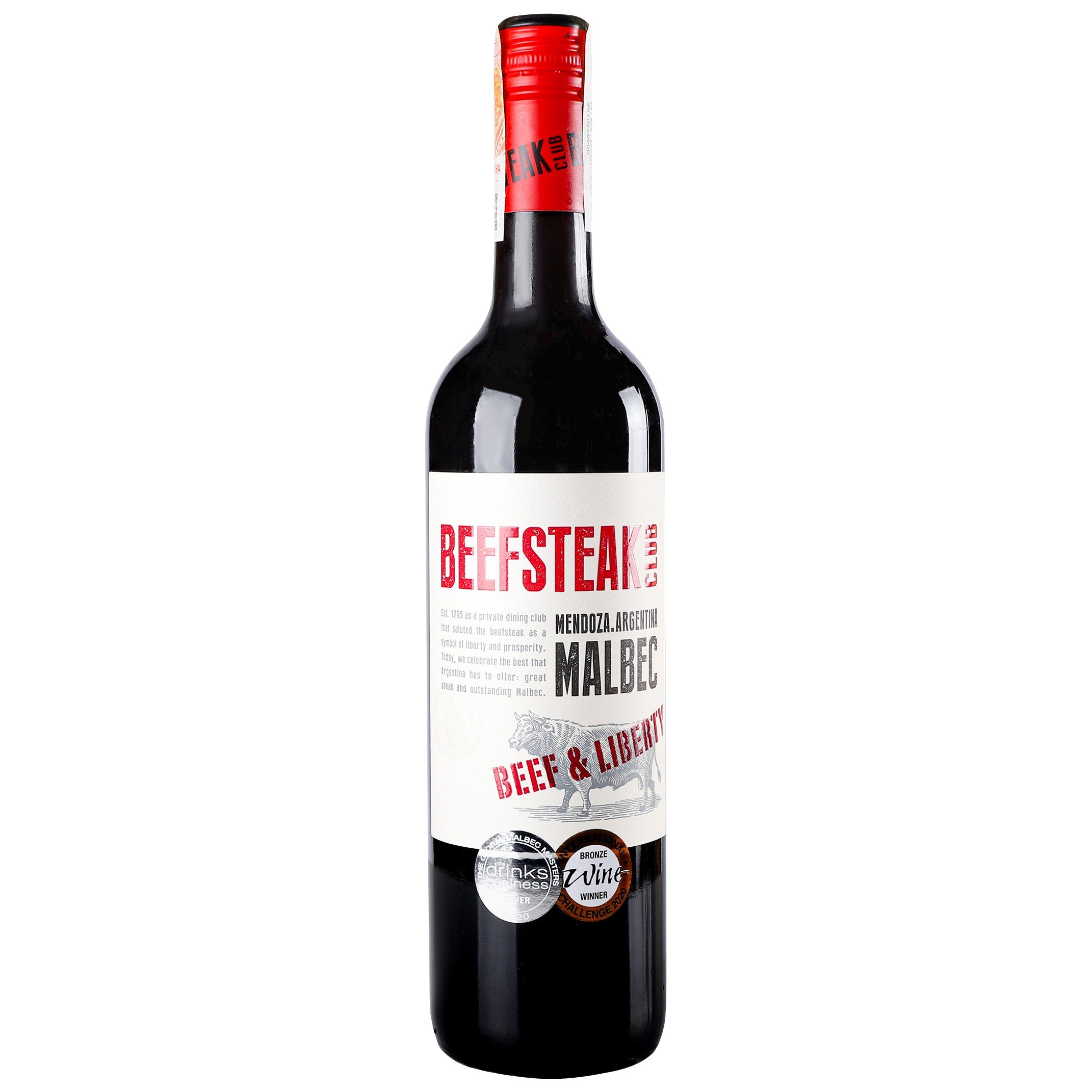 Вино Beefsteak Club Beef&Liberty Malbec, красное, сухое, 13,5%, 0,75 л (679804) - фото 1