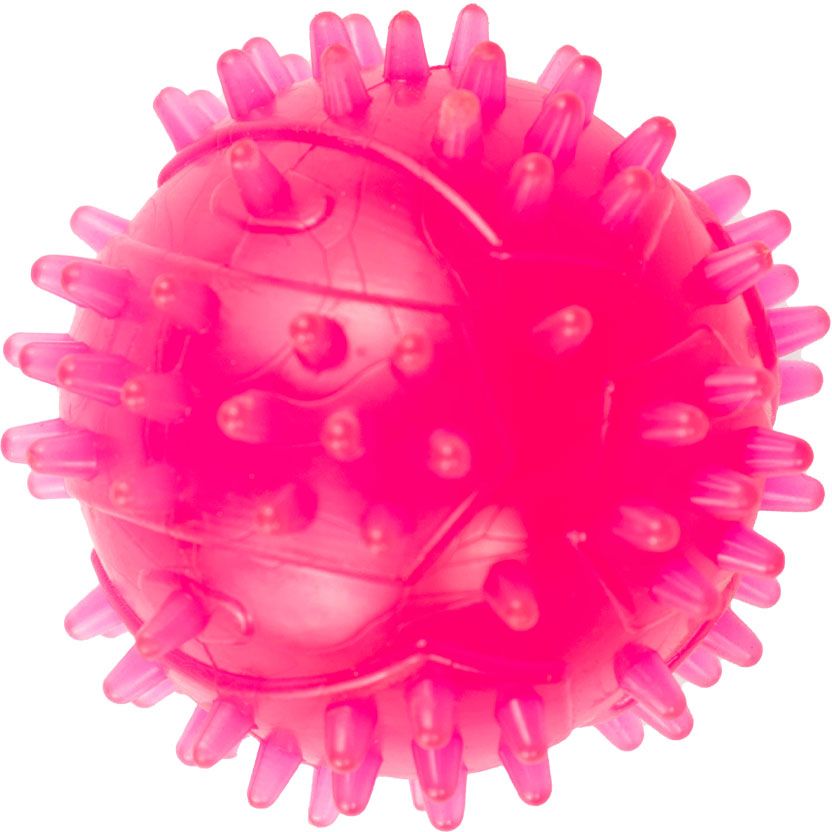 Іграшка для собак Agility м'яч з шипами 4 см рожева - фото 1