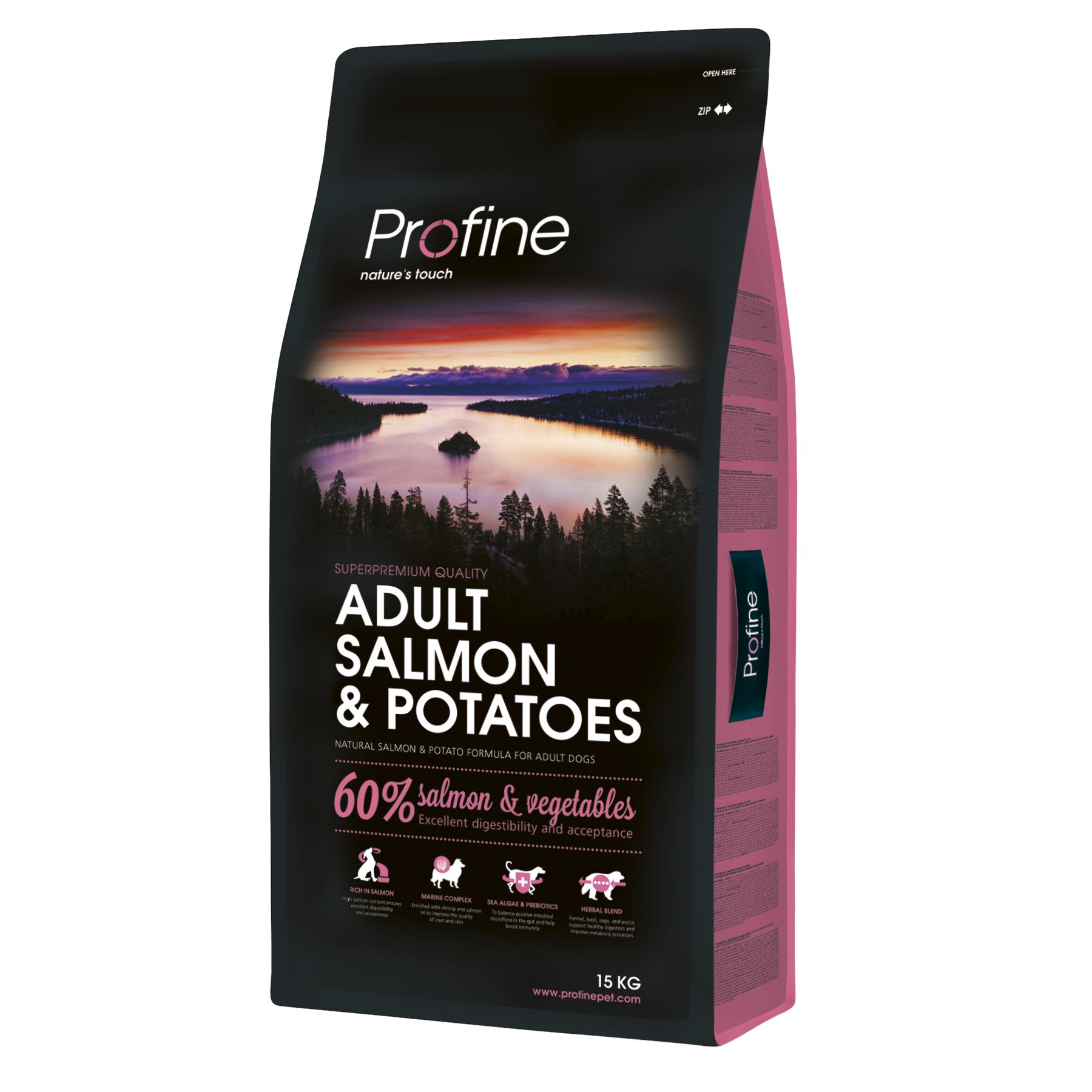Сухий корм для дорослих собак всіх порід Profine Adult Salmon, з лососем, гіпоалергенний, 15 кг - фото 1