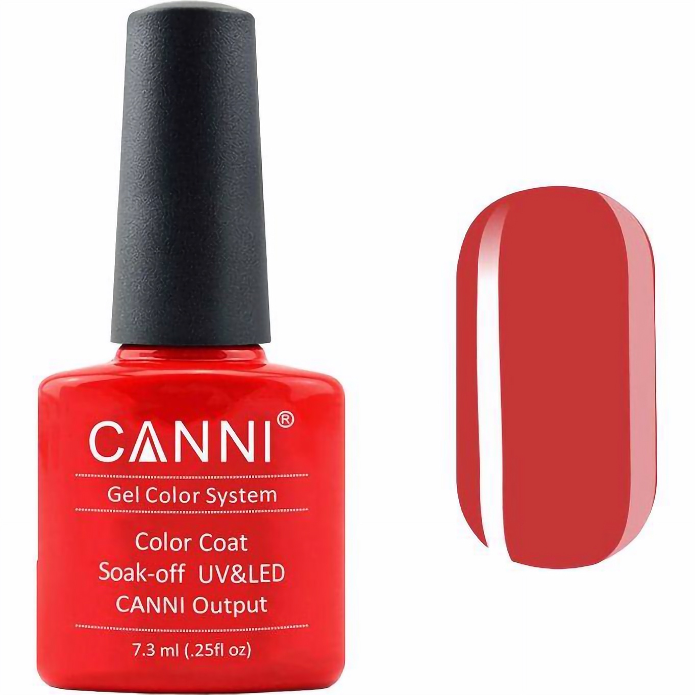 Гель-лак Canni Color Coat Soak-off UV&LED 108 классический красный 7.3 мл - фото 1