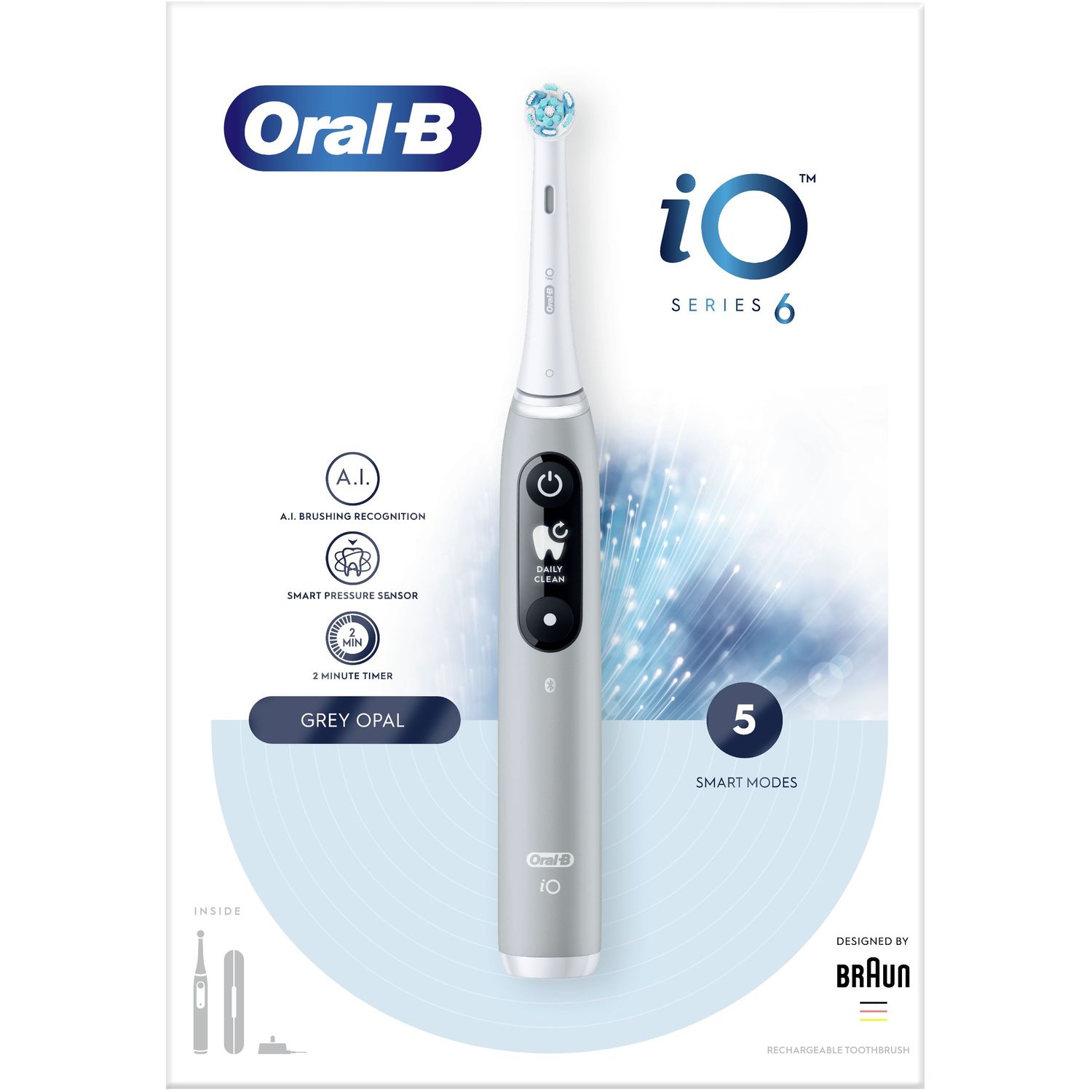 Електрична зубна щітка Oral-B iO Series 6 iOM6.1A6.1K 3753 Grey Opal - фото 2