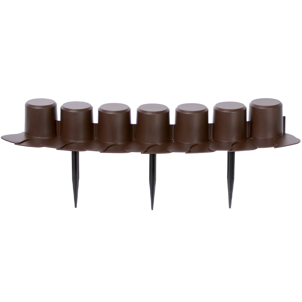 Паркан декоративний Prosperplast Palisada, коричневий, 4.05 м - фото 1