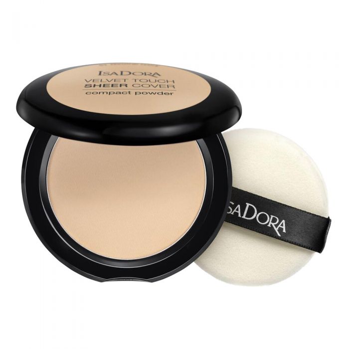 Компактная пудра для лица IsaDora Velvet Touch Sheer Cover Compact Powder, тон 41 (Neutral Ivory), вес 10 г (551372) - фото 1