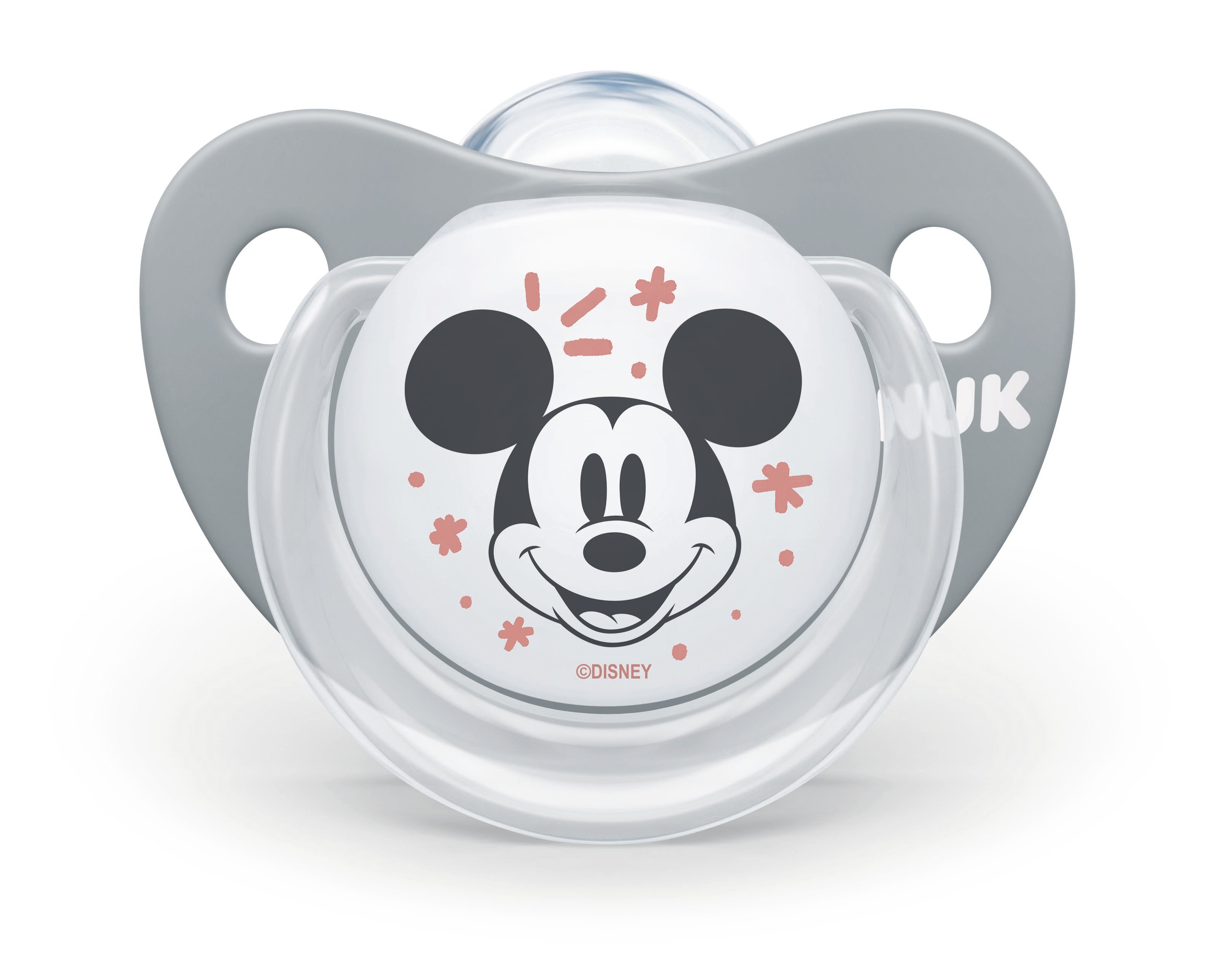 Пустушка силіконова Nuk Trendline Disney Mickey, ортодонтична, 0-6 міс., сірий з білим (3954013) - фото 1