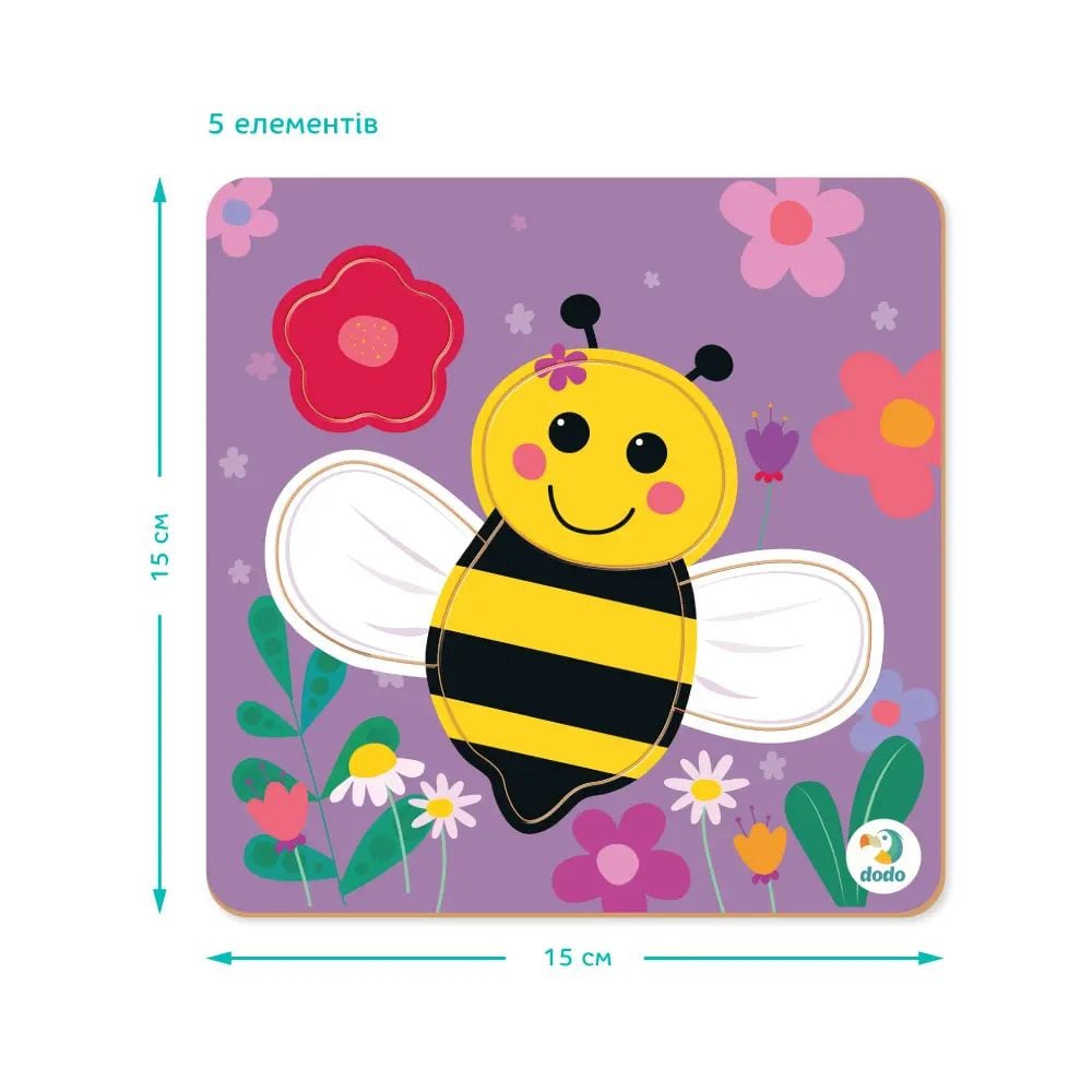 Пазл-сортер DoDo Бджілка, 5 елементів (300358) - фото 4
