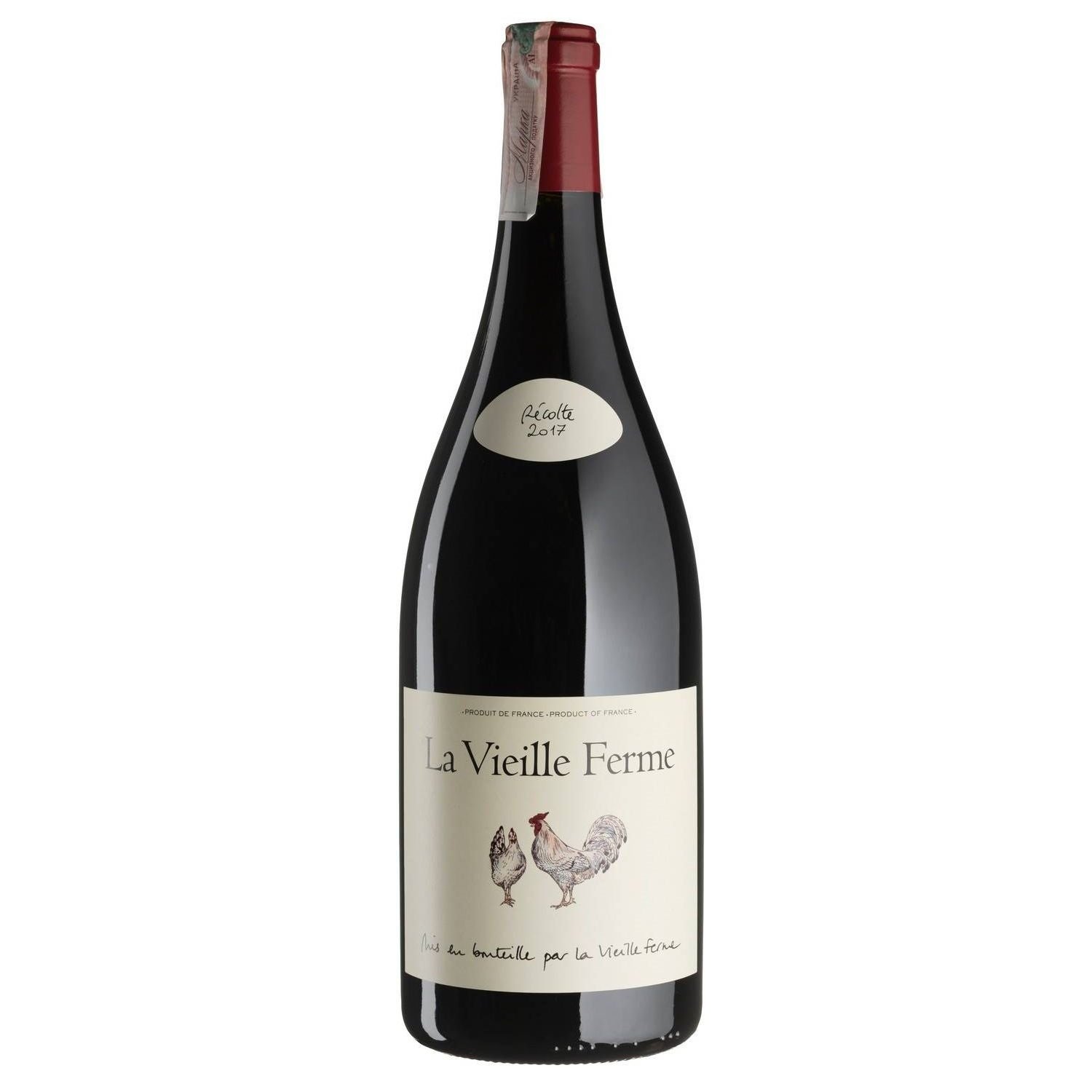 Вино La Vieille Ferme Rouge Perrin et Fils, червоне, сухе, 1.5 л - фото 1