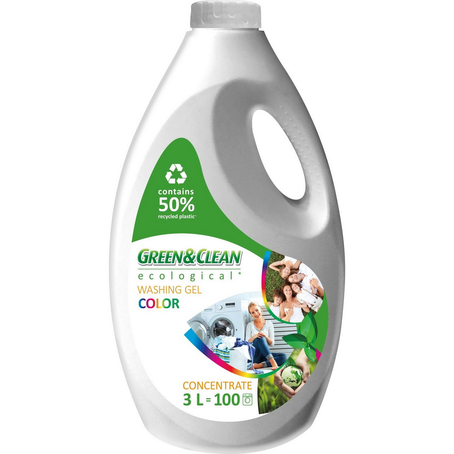 Гель для прання кольорового одягу Green & Clean Professional Color, концентрат, 3 л - фото 1