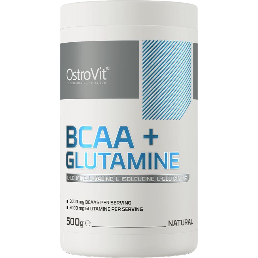 Аминокислоты OstroVit BCAA + Glutamine Natural 500 г - фото 1