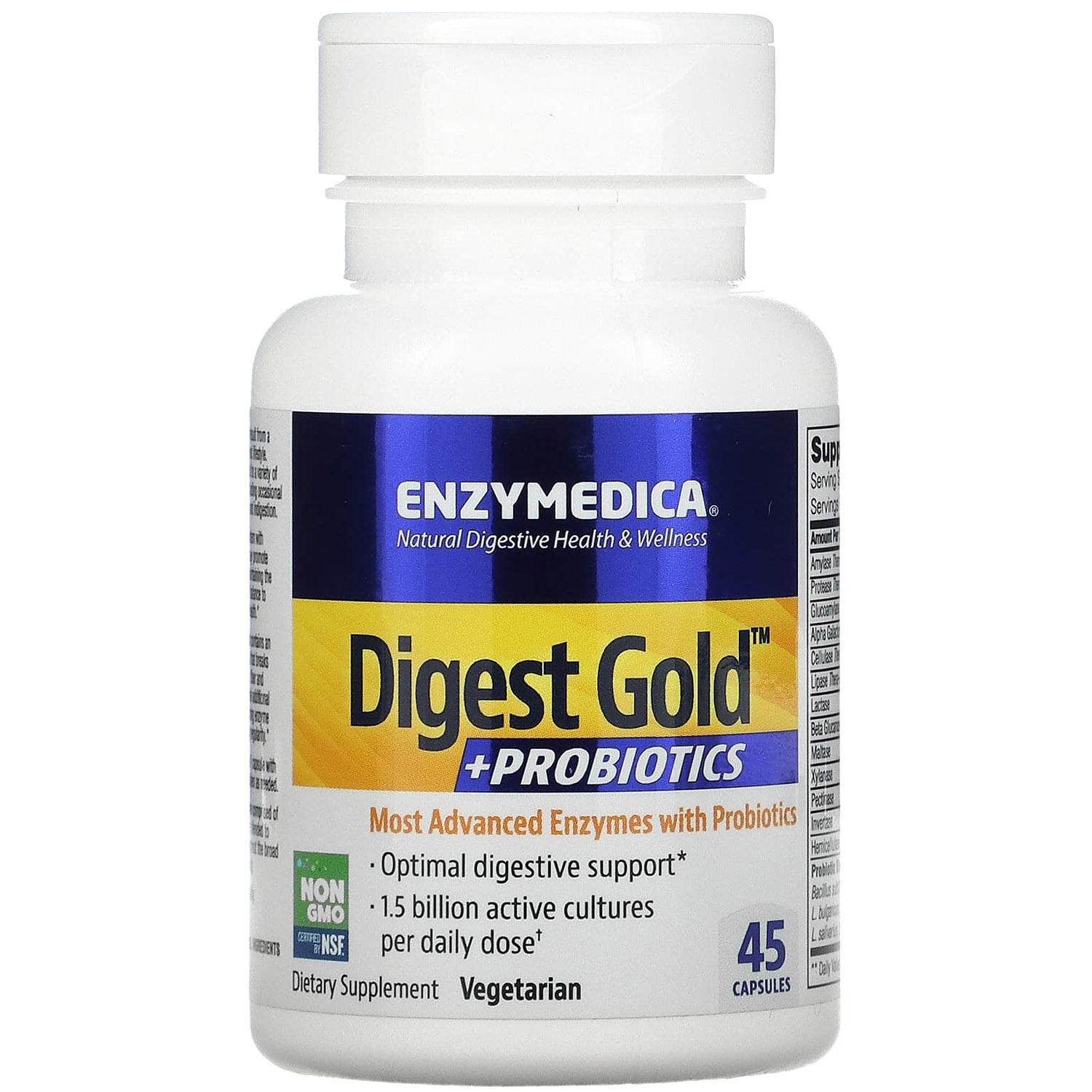 Ферменти з пробіотиками Enzymedica Digest Gold + Probiotics 45 капсул - фото 1