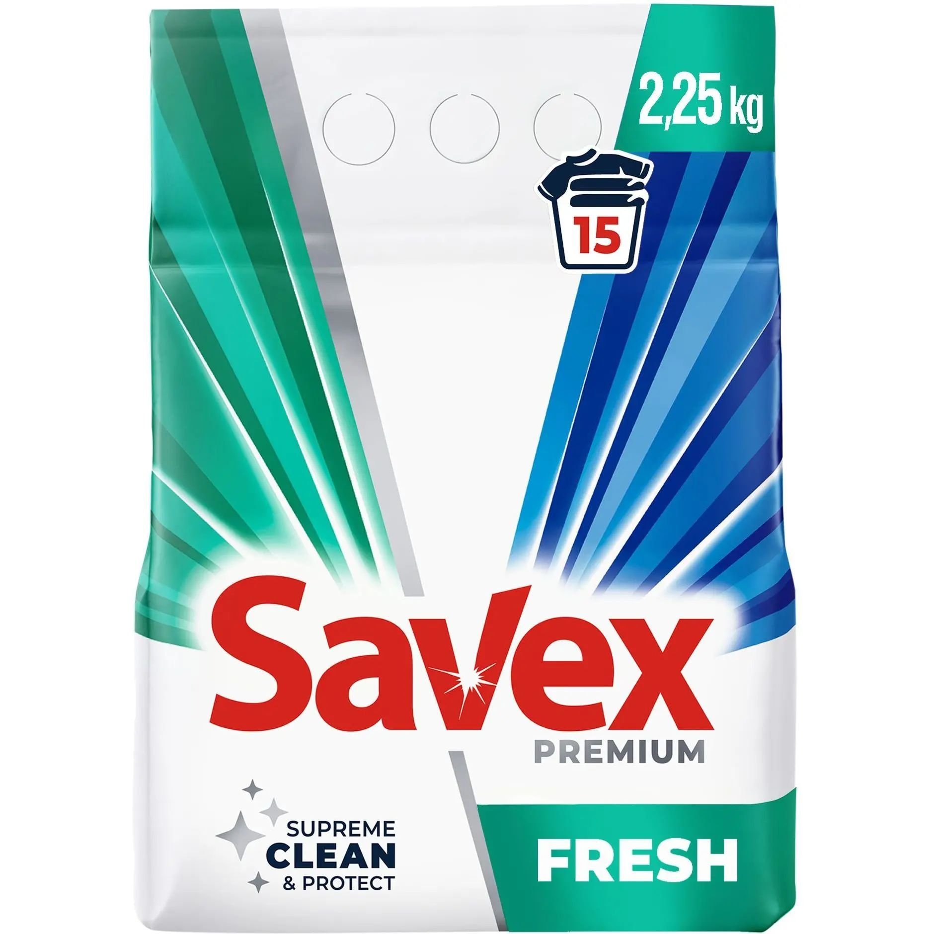 Пральний порошок Savex Premium Fresh 2.25 кг - фото 1