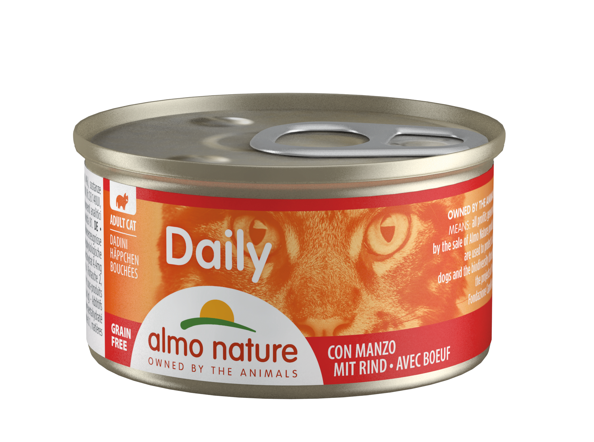 Влажный корм для кошек Almo Nature Daily Menu Cat, кусочки в соусе с говядиной, 85 г - фото 1