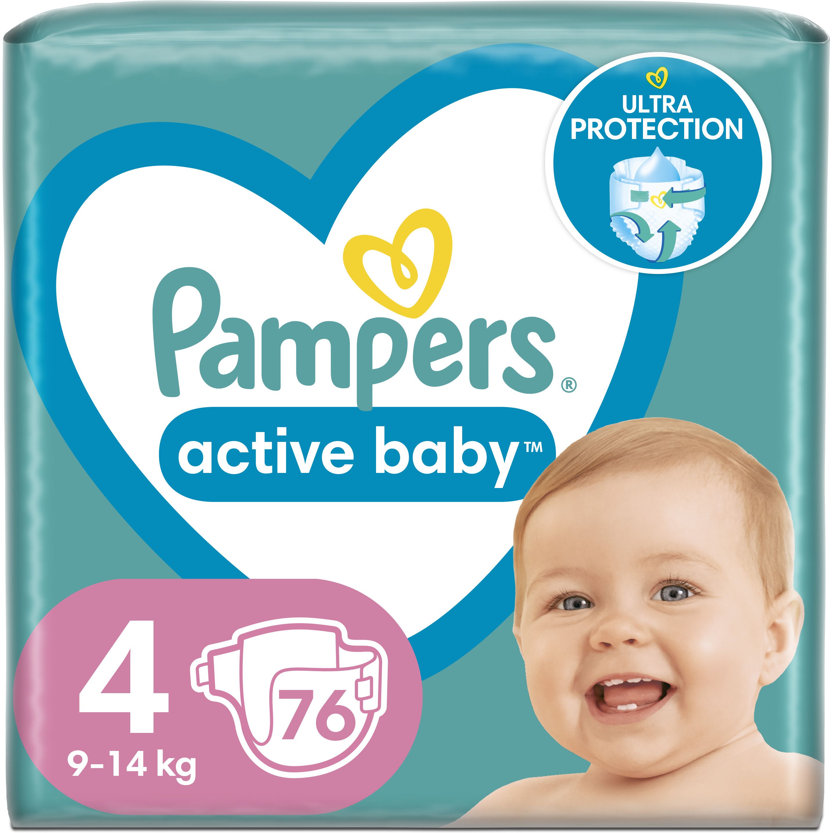 Підгузки Pampers Active Baby 4 (9-14 кг) 76 шт. - фото 1