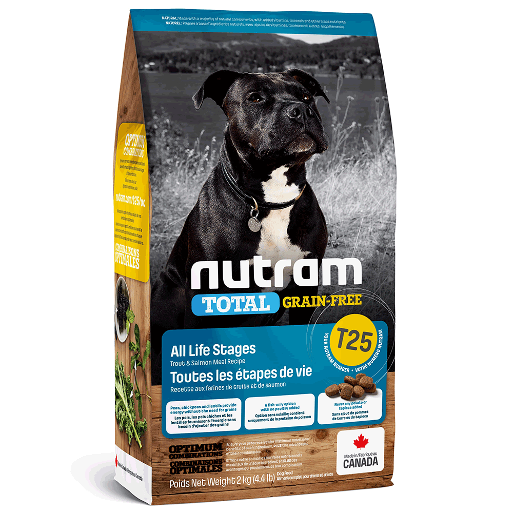 Сухой корм для собак Nutram - T25 Total GF Salmon&Trout Dog, лосось-форель, 2 кг (67714102536) - фото 1