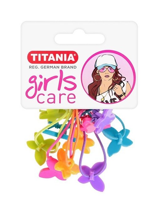 Набор разноцветных резинок для волос Titania Бабочка, 5 шт. (7980 GIRL) - фото 1