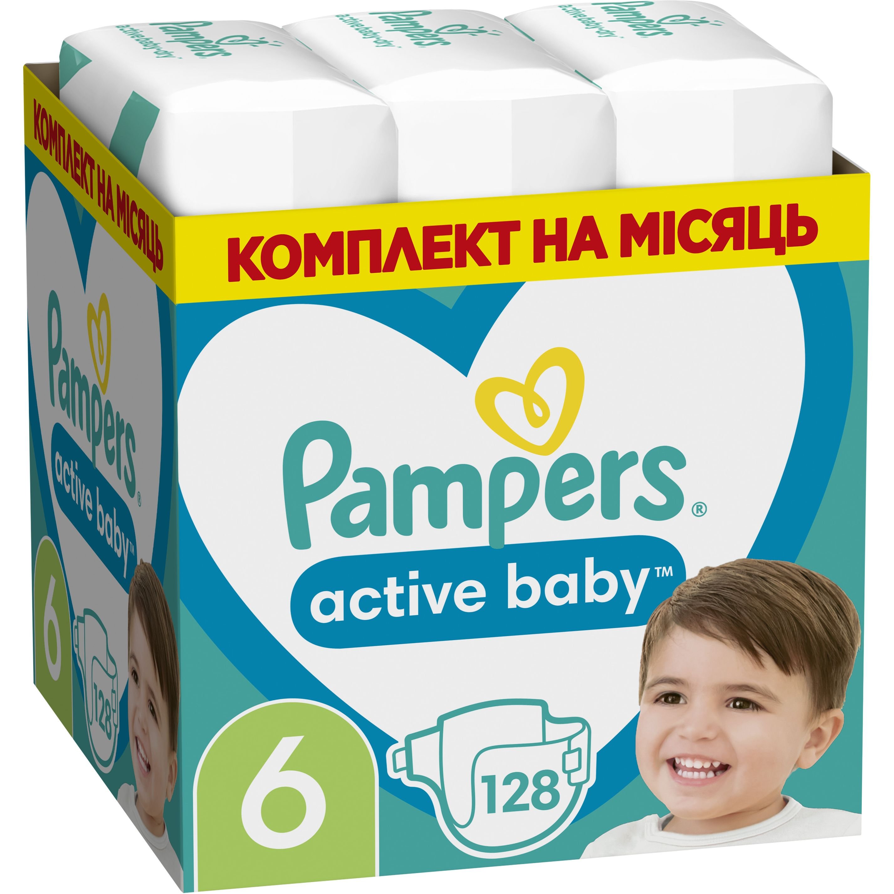 Підгузки Pampers Active Baby 6 (13-18 кг) 128 шт. - фото 1