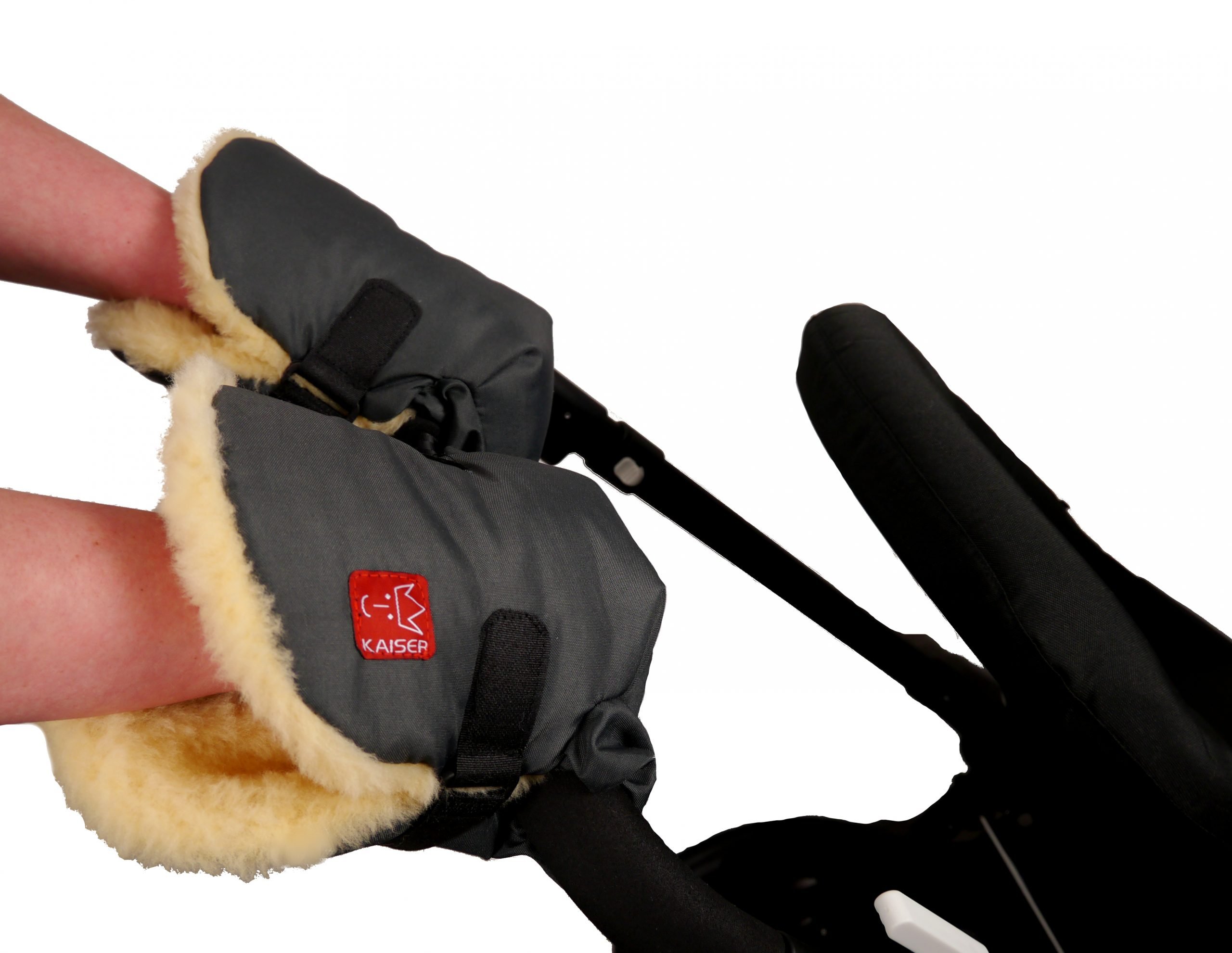 Муфта-рукавиці для коляски Kaiser Twooly, з натуральної овчини, чорний (6573424) - фото 2