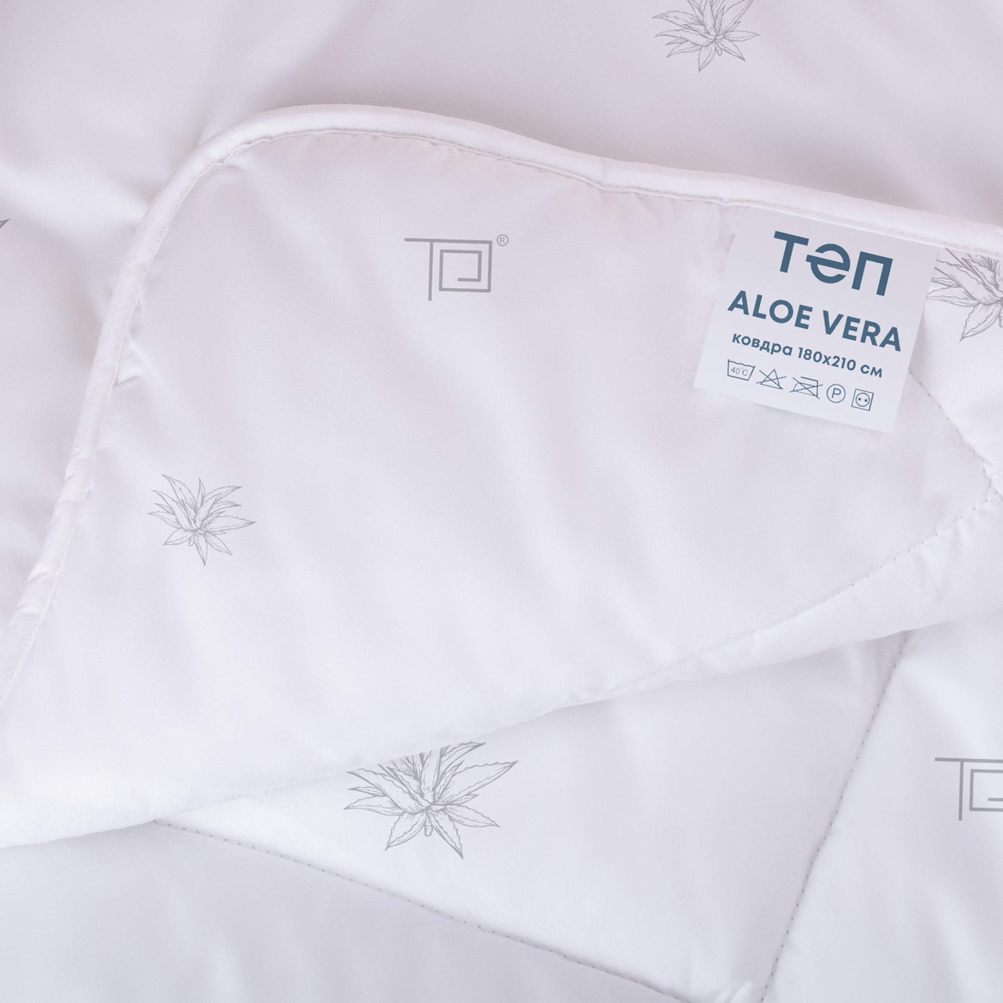 Одеяло ТЕП Membrana Print Aloe Vera Природа 150x210 белое (1-02571_00000) - фото 5