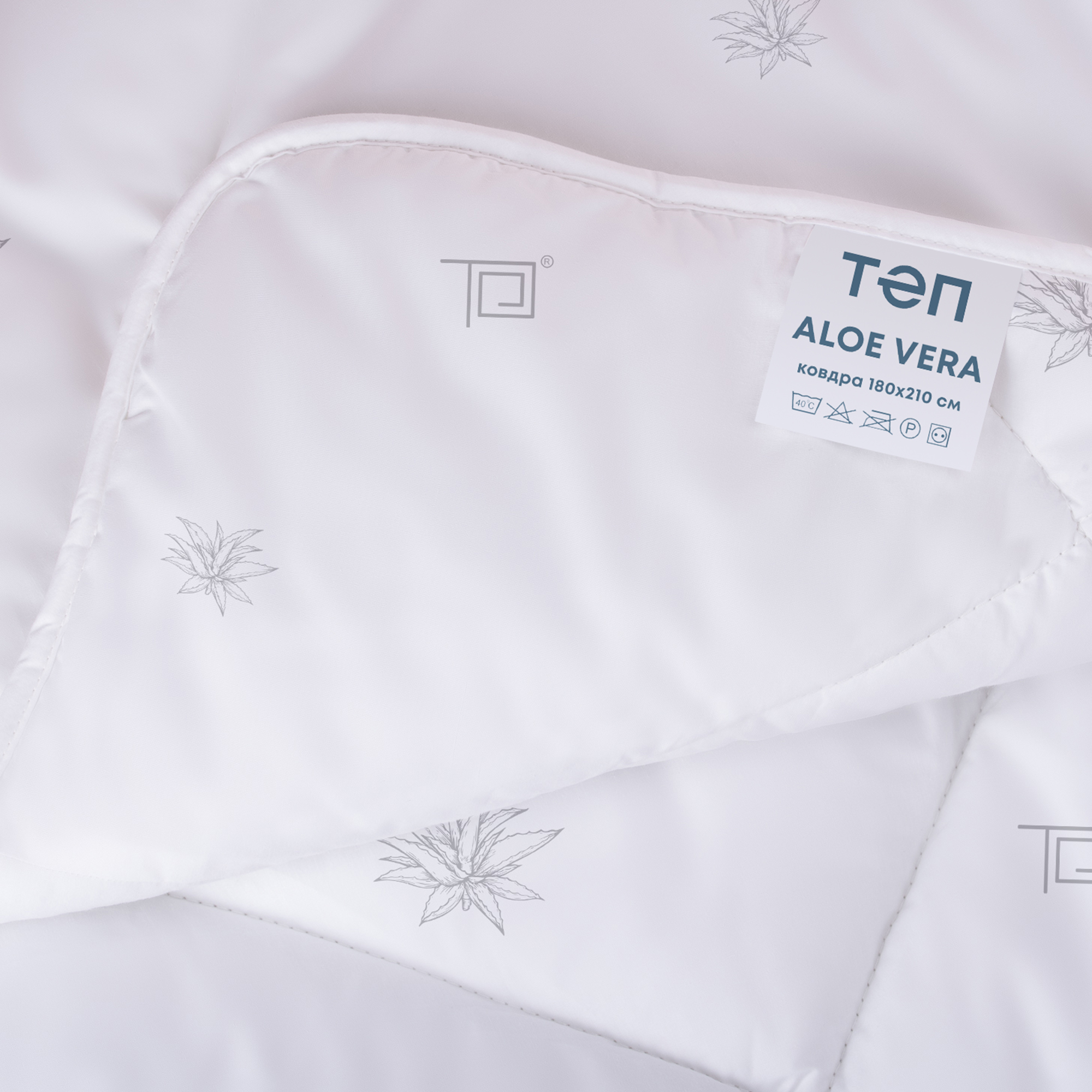 Одеяло ТЕП Membrana Print Aloe Vera Природа 180x210 белое (1-02572_00000) - фото 5