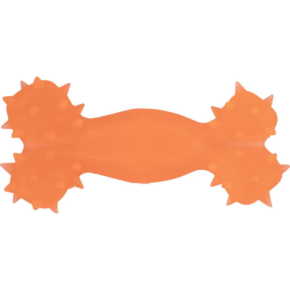 Игрушка для собак Agility косточка с отверстием 15 см оранжевая - фото 1
