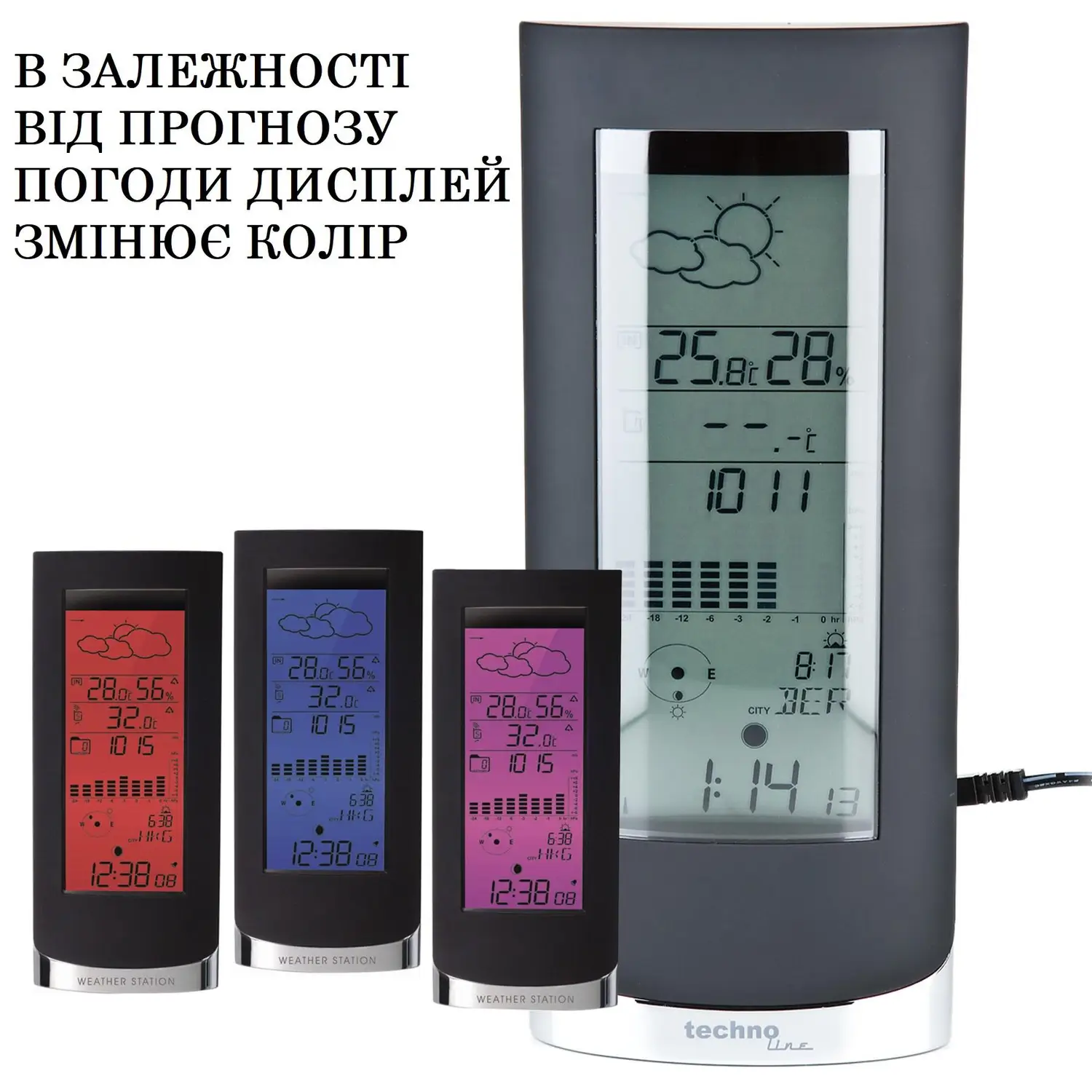 Метеостанция Technoline WS6501 Black Metal (WS6501) - фото 3