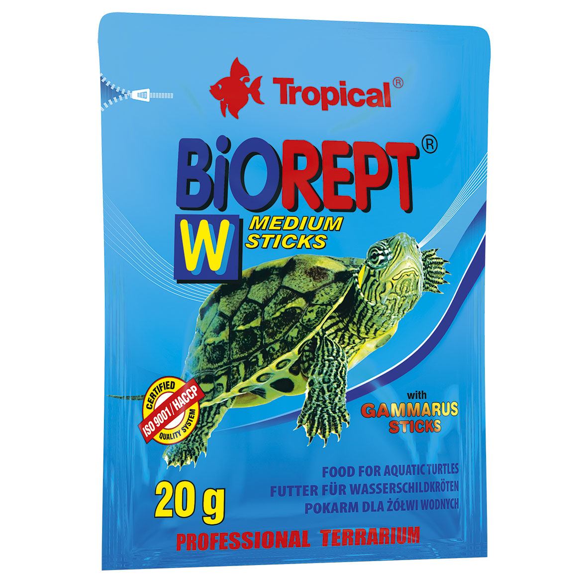 Фото - Корм для рептилий Tropical Корм  Biorept W, для земноводних та водних черепах, 67 мл/20 г 