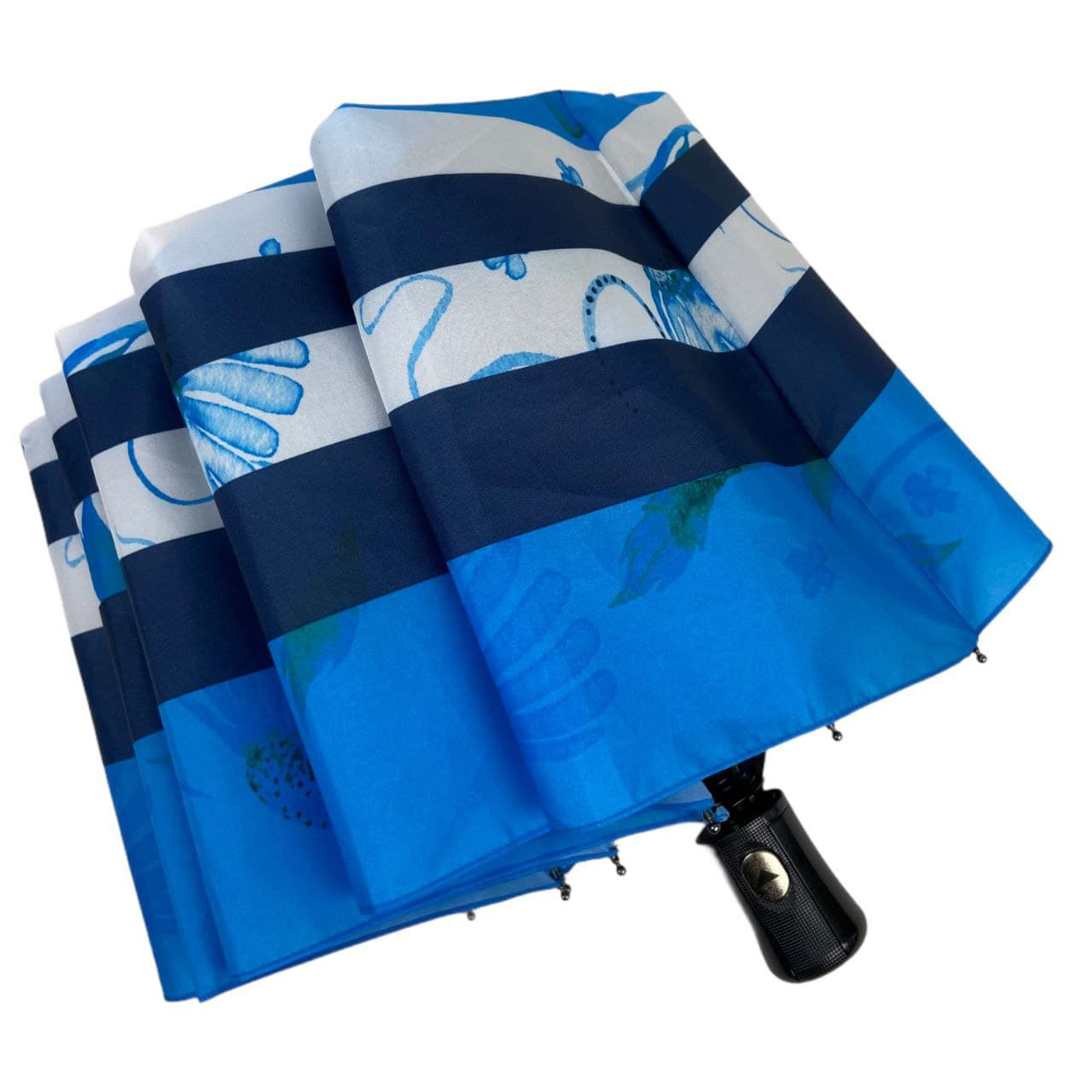 Женский складной зонтик полуавтомат S&L 100 см голубая - фото 3