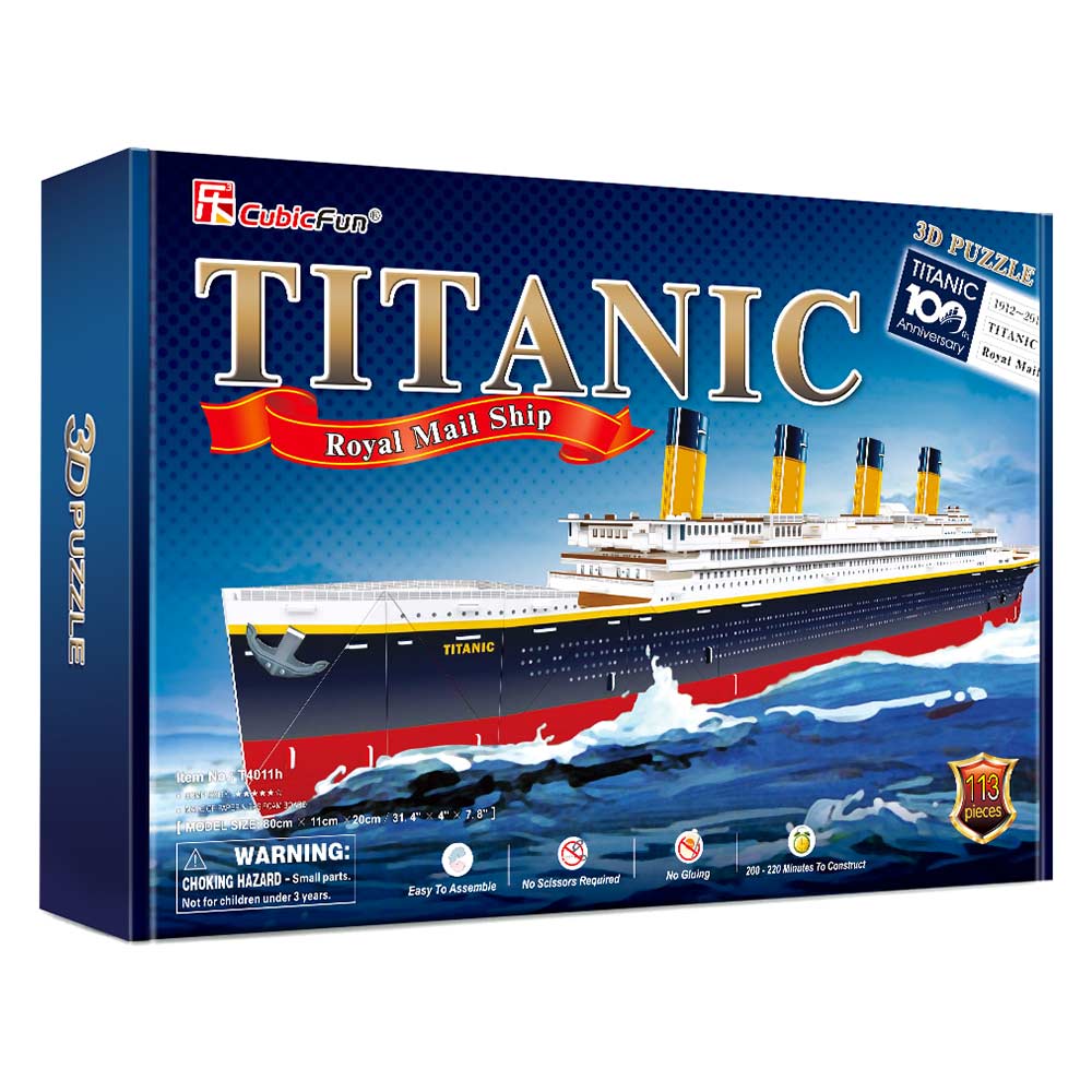 Пазл 3D CubicFun Titanic, 113 елементів (T4011h) - фото 1