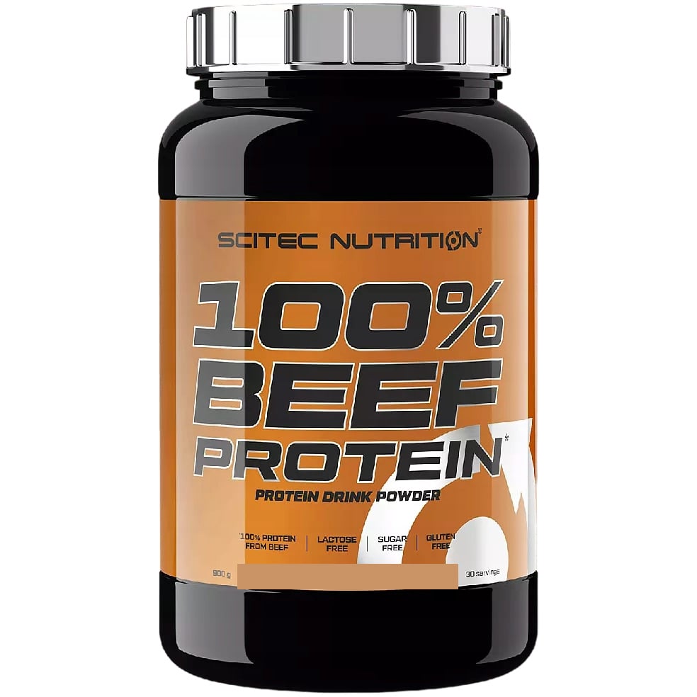 Протеин Scitec Nutrition 100% Beef Protein Almond Chocolate 900 г - фото 1