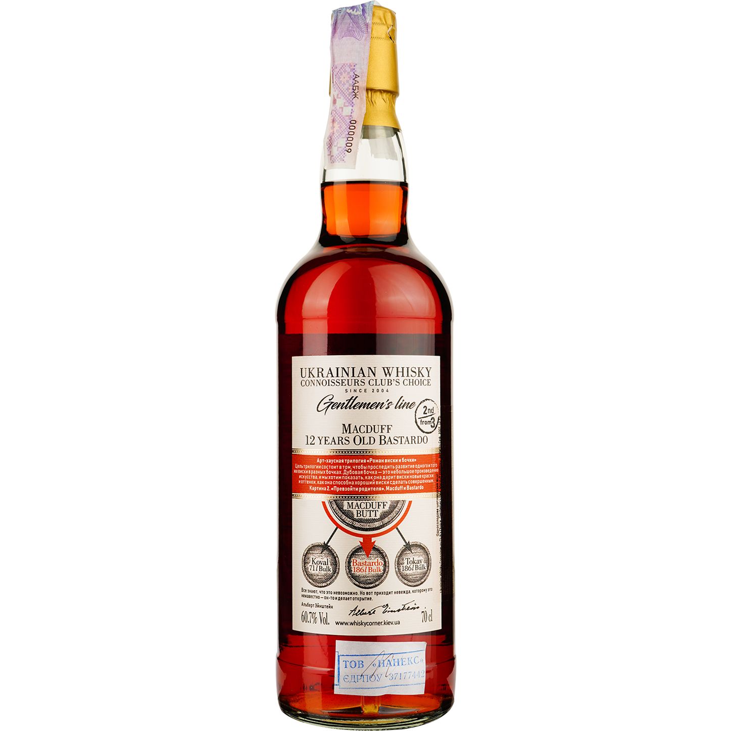 Виски Macduff 12 Years Old Bastardo Single Malt Scotch Whisky, в подарочной упаковке, 60,7%, 0,7 л - фото 4