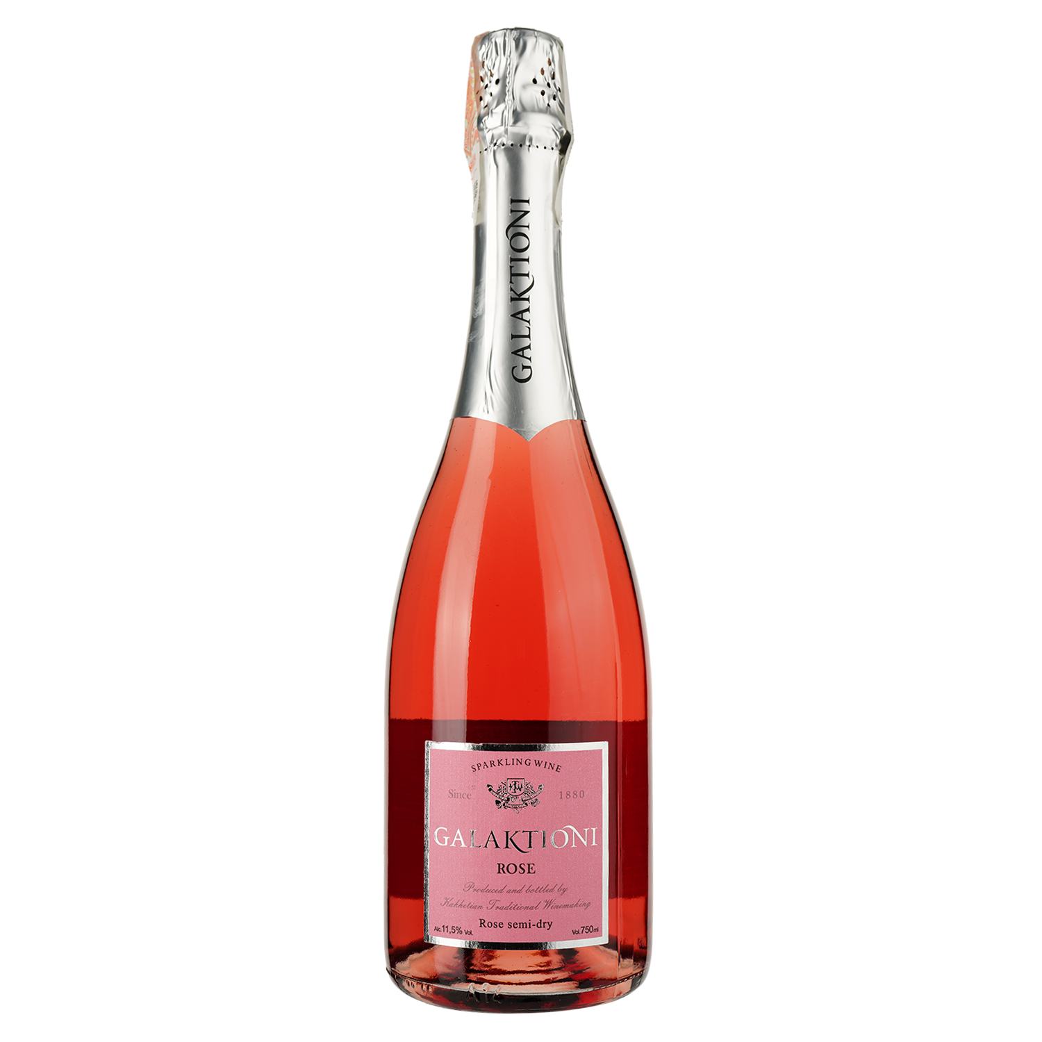 Вино игристое Galaktioni Rose розовое полусухое 0.75 л - фото 1