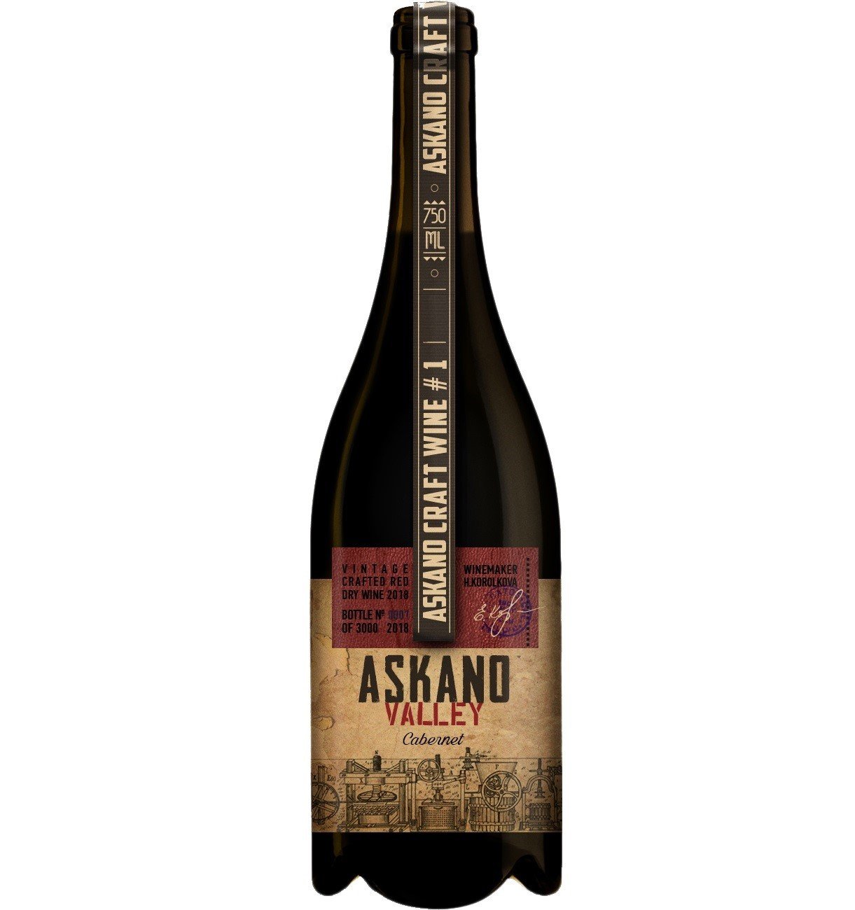 Вино Askano Valley Cabernet, 14%, 0,75 л (AT5A002) - фото 1