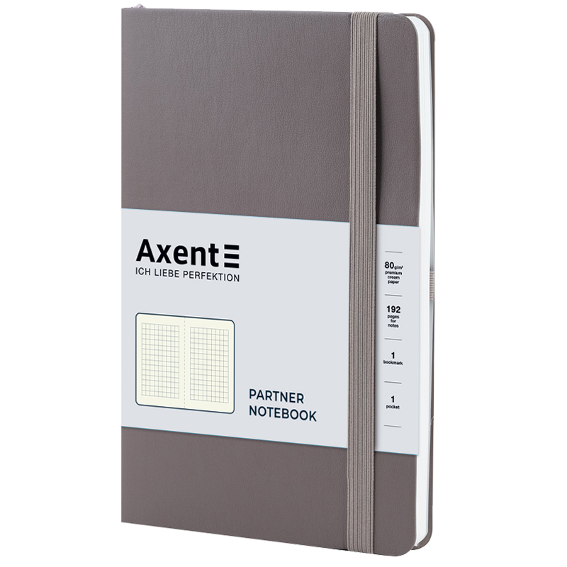 Книга записная Axent Partner Soft Earth Colors A5- в клеточку 96 листов коричневая (8620-01-A) - фото 2