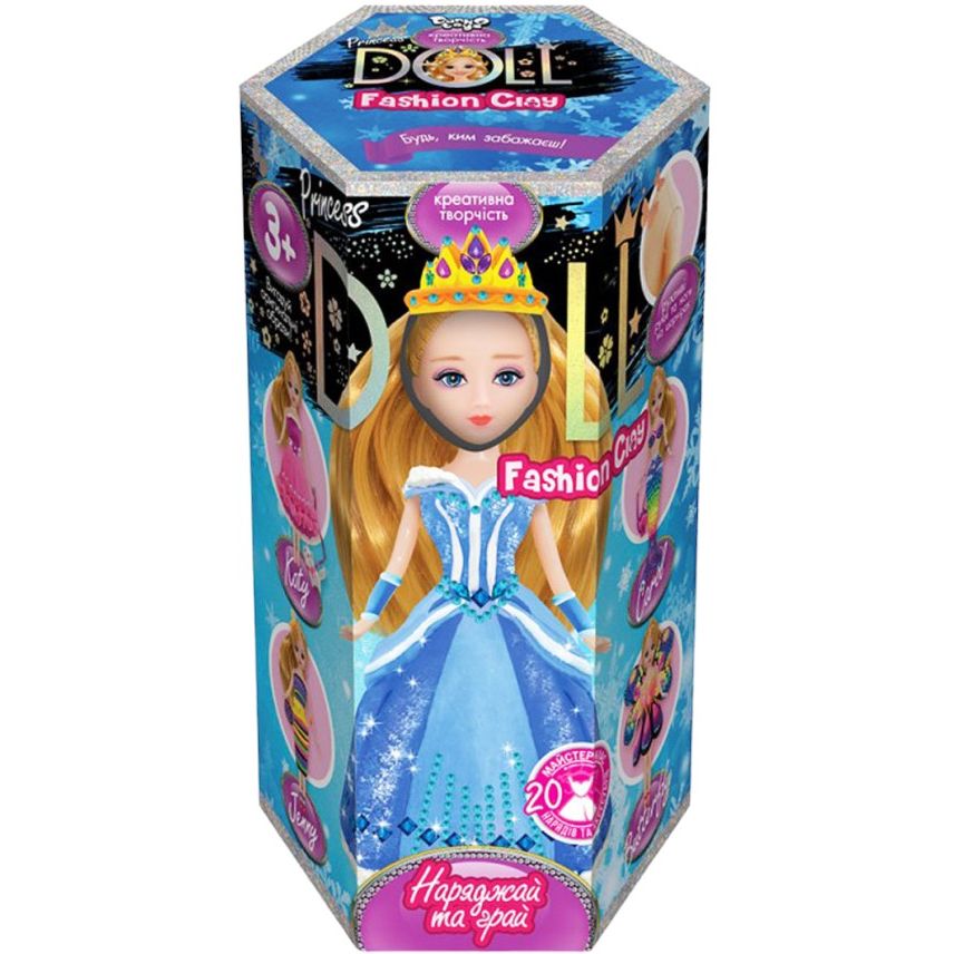 Дитячий набір для творчості Danko Toys Princess Doll CLPD-02 Блакитна сукня - фото 1