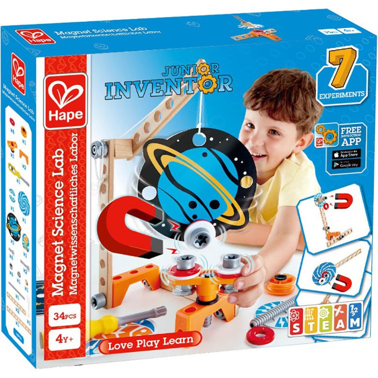 Конструктор Hape Junior Inventor Магнітна лабораторія 34 деталі (E3033) - фото 1