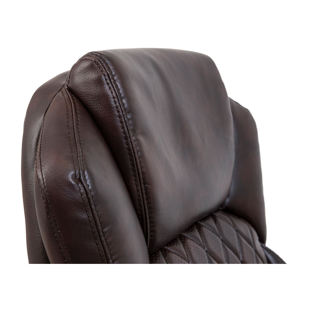 Кресло офисное Richman Премио Пластик Рич Synchro Кожа Сплит темно-коричневый (RCM-1071) - фото 8