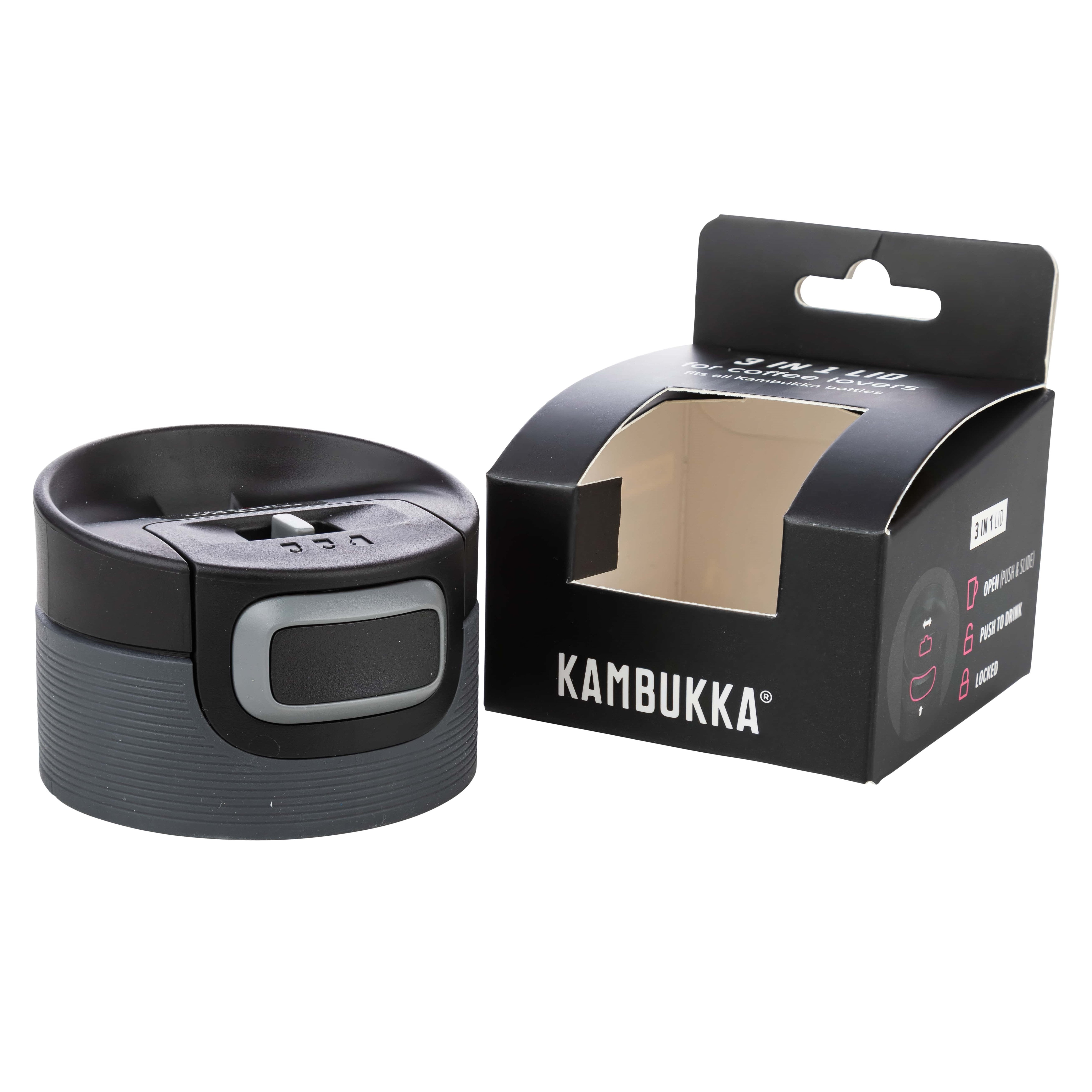 Крышка Kambukka 3в1 Etna, с технологией Snapclean®, черный (L01010) - фото 1
